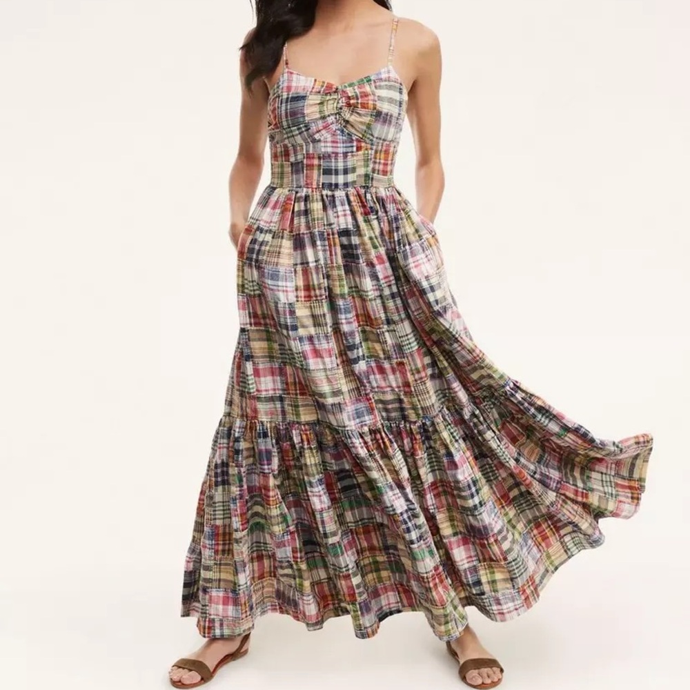 Brooks Brothers madras plaid Maxi Dress